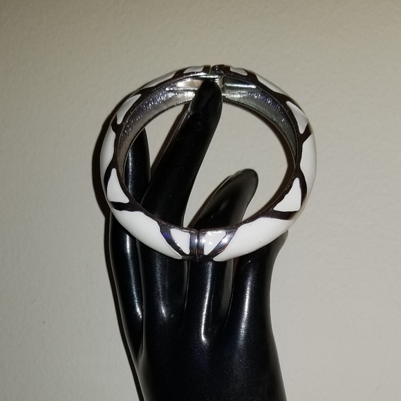 BRACELET METALLIC SILVER WHITE - Picture 2 of 4